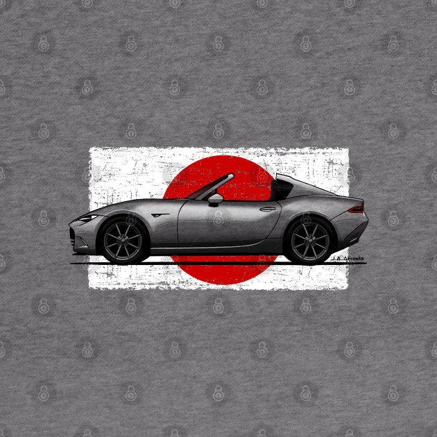 The best car in the world with japanese flag background by jaagdesign